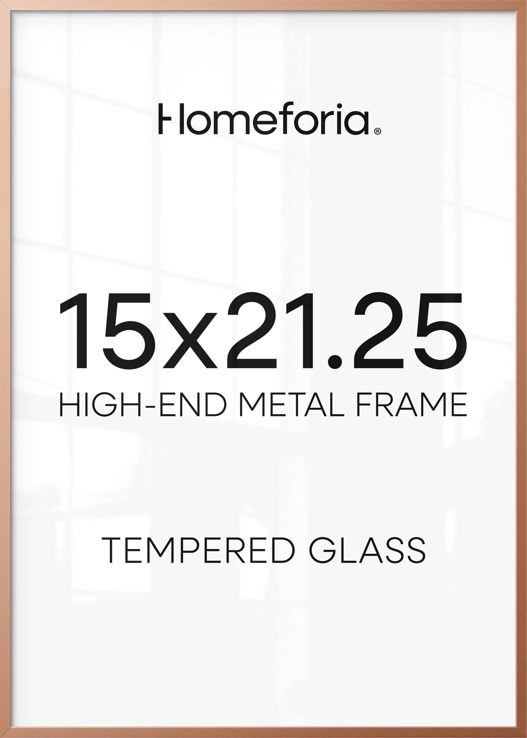 Homeforia 15x21.25 Rose Puzzle Picture Frame, High-End Metal, Glass