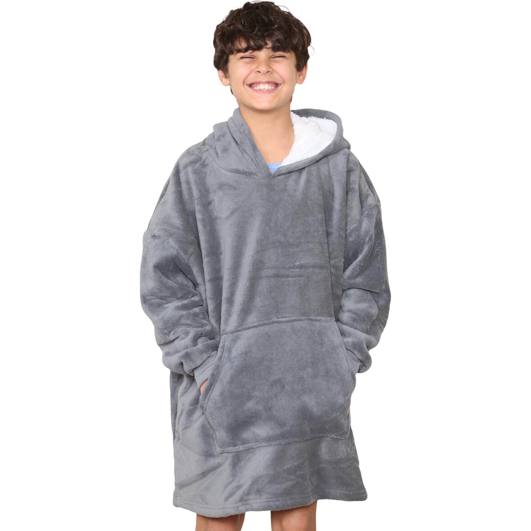 Ultra Soft Oversized Hoodie Snuggle with Plush Sherpa Fleece Lining Stylish Hooded Sweatshirt for Boys and Girls Cozy Comfort and Fashionable Warmth for Your Little Ones