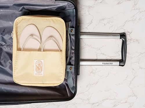 Miniatura 7 de RETROPICA Bolsa para zapatos, tiene capacidad para 3 pares de bolsas de zapatos con correa de carro, artículos esenciales de viaje, accesorios de