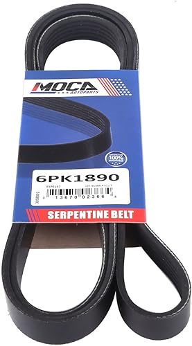 EPDM - Correa Serpentine 6PK1890 compatible con Audi A4, para Chevrolet S10, para Mitsubishi Galant Outlander, para Suzuki Reno, para Toyota Celica,