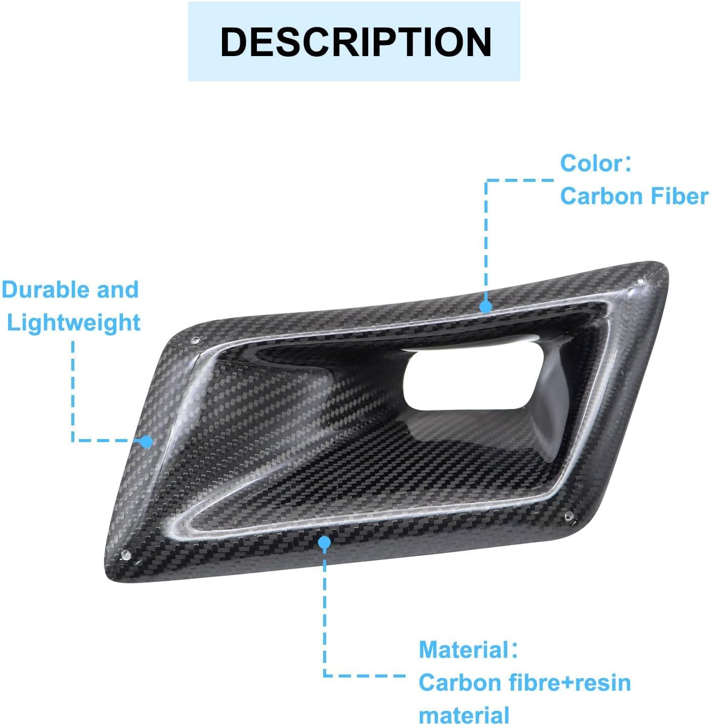 SecosAutoparts Front Left Carbon Fiber Bumper Air Vent Intake Duct Cover Compatible with Nissan 350Z Z33 ND 2003-2009