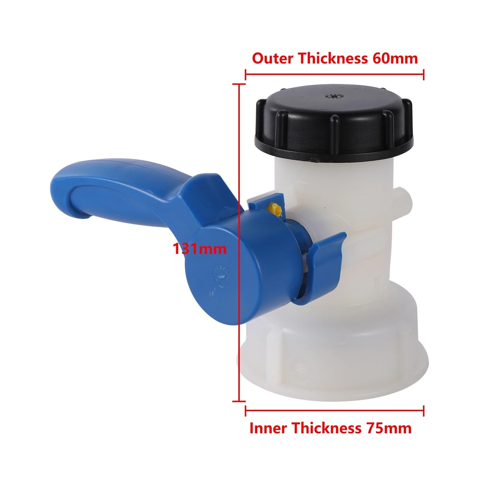 60/75/100 mm tonowy zawór kubełkowy kran przełącznik ogrodowy Ibc wewnętrzny i zewnętrzny gruby gwint adapter zbiornika na wodę (75 mm do 60 mm)