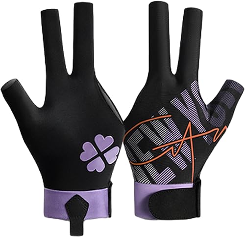 Guante deportivo antideslizante para manos izquierdas, para billar, 3 dedos, para hombre y mujer, 1 unidad