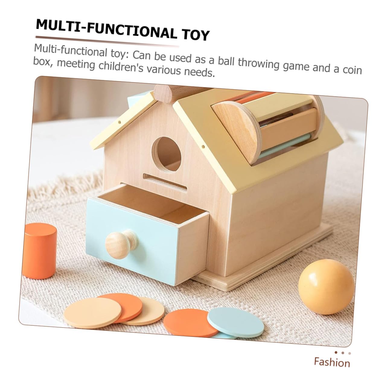 Alasum Juguete Educativo de Madera para Ñiño 1-3 Años Entrenamiento de Coordinación Mano-Ojo y Función Multifuncional para Educación Temprana