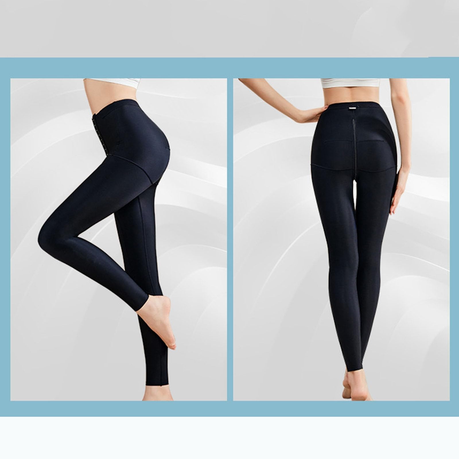 Indumento Modellante Post-liposuzione Leggings Dimagranti Compressivi A Vita Alta con Effetto Contenitivo Sull'addome