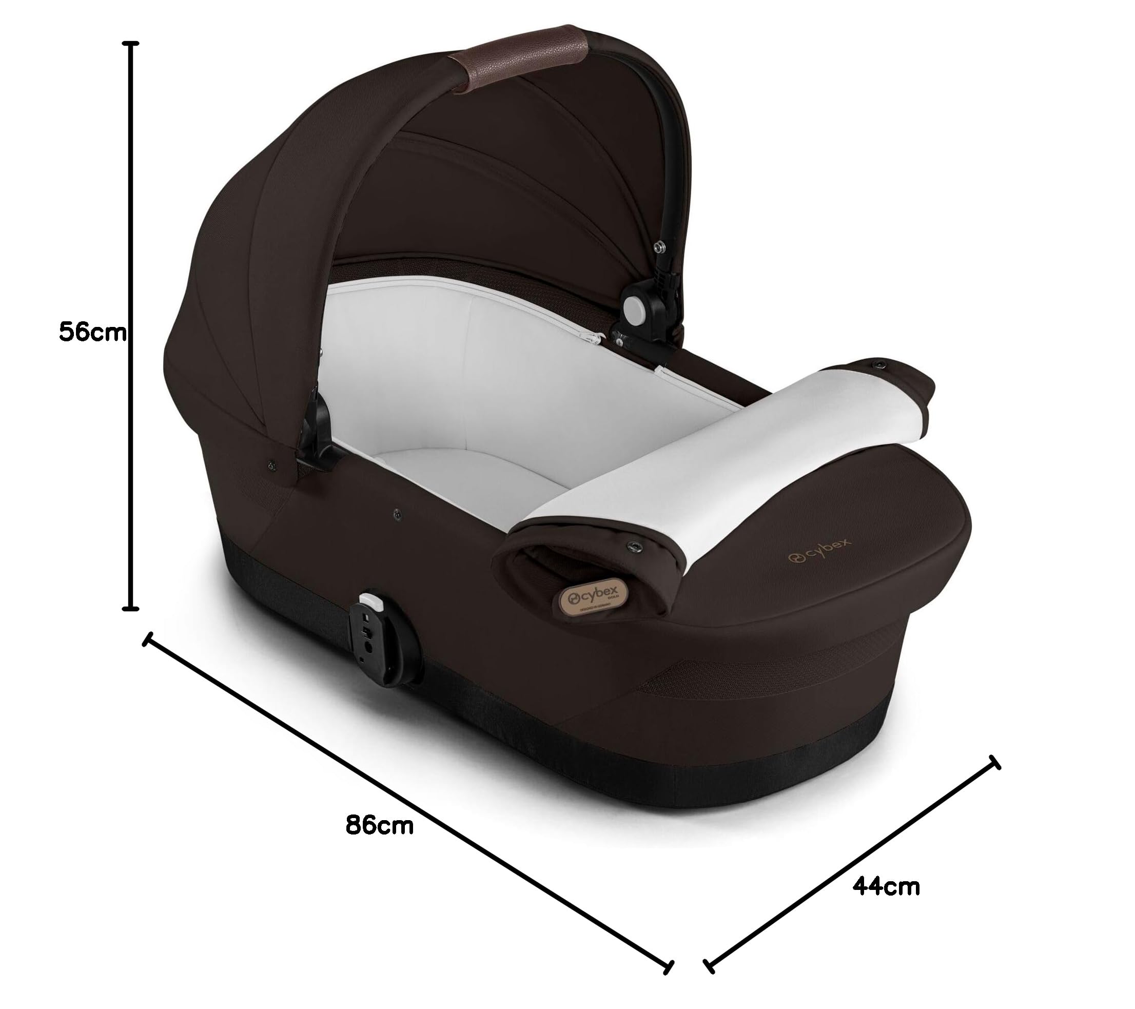 CYBEX Gold gondola do łóżeczka GAZELLE S, Od urodzenia do ok. 6 miesięcy (max. 9 kg), Dla CYBEX Gazelle S i e-Gazelle S, Chocolate Brown