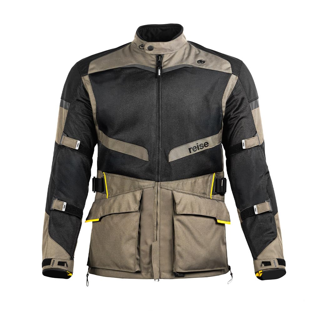 PineAir Summer Adventure Touring Jacket | Durable, breathable | CE Level 2 Safetech armor | Superior ventilation | Waterproof pockets - Olive Colour-image-26
