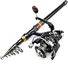 Fishing Rod Telescopic Fishing Rod Combo and Reel Kit Spinning Fishing Reel Gear Pole Set Fishing Reel and Rod Telescopic Fishing Rod2.4M Rod with BK3000