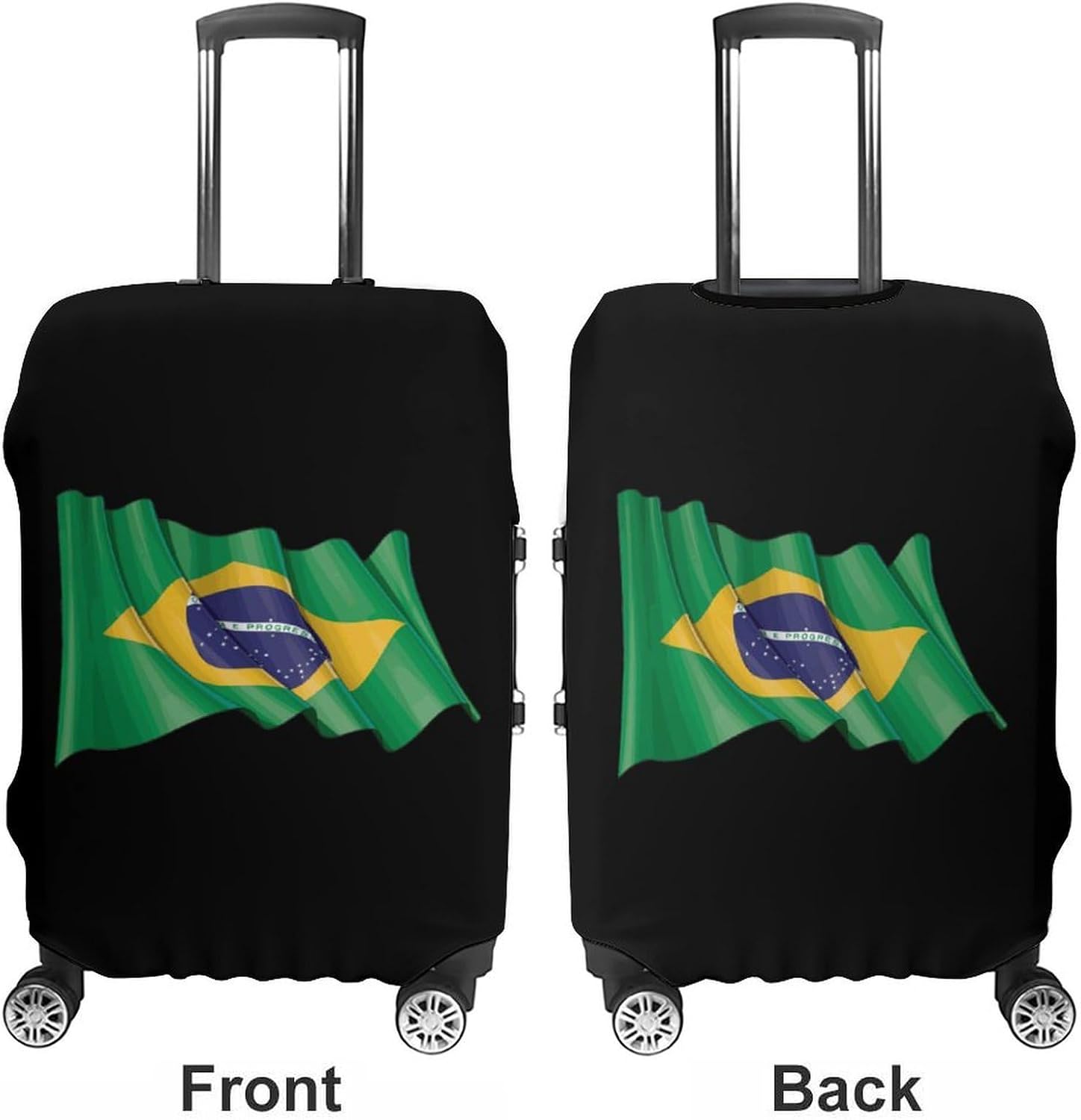 Brazil Flag Travel Luggage Cover Suitcase Protector XL