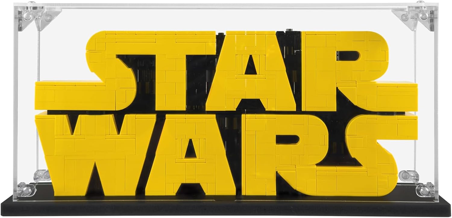 Acrylic Display Case Compatible for Lego Brick-Built Star Wars Logo #75407, Dustproof Display Case (Case Only) (Lego Sets are NOT Included)