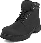 Jacata Men's Soft Toe Leather Work Boots Oil Resistant Construction Rubber Outsole Industrial Work Shoes