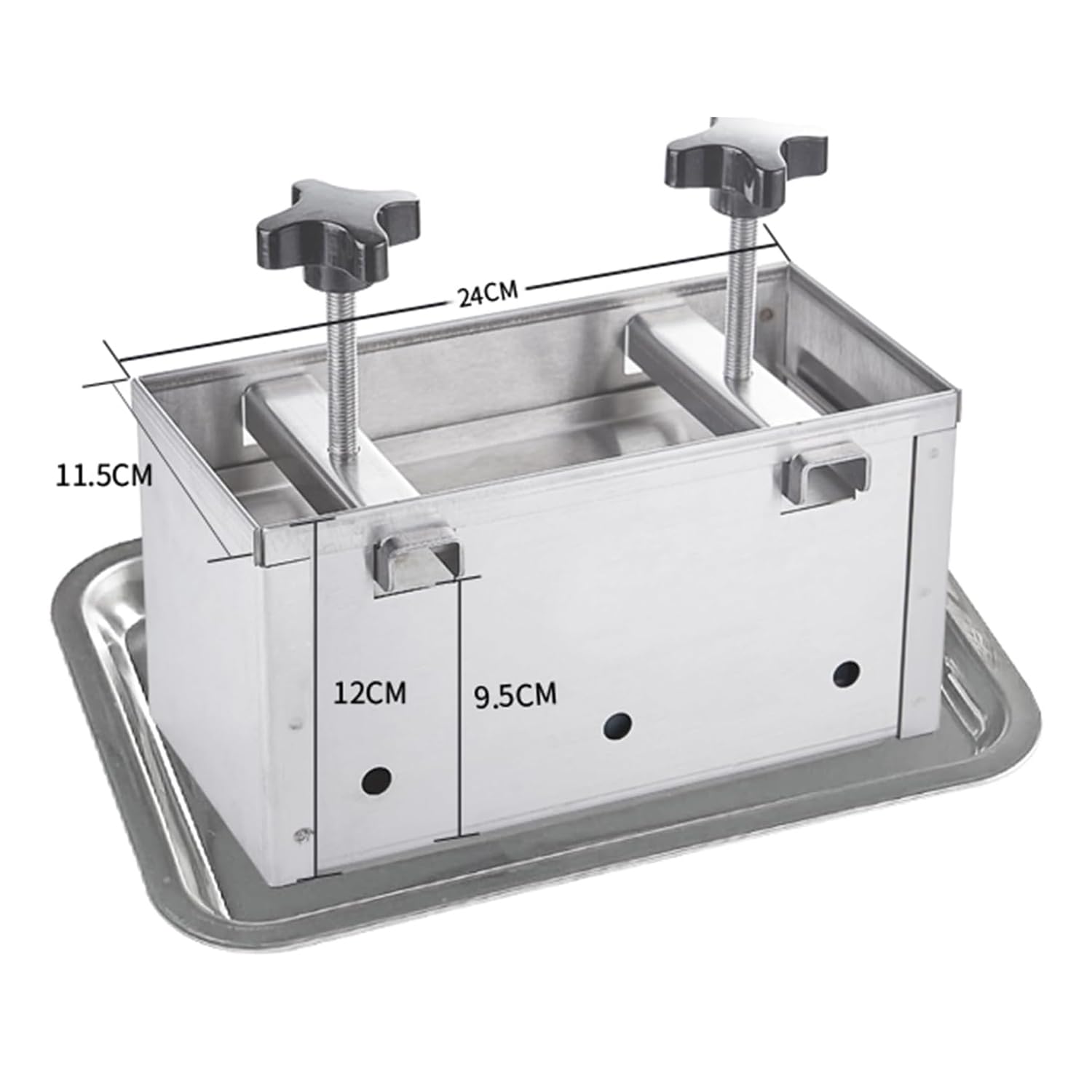 Molde de acero inoxidable para prensa de carne para jamón, hamburguesas, deslizadores, barbacoa, parrilla, 1,5 mm de grosor