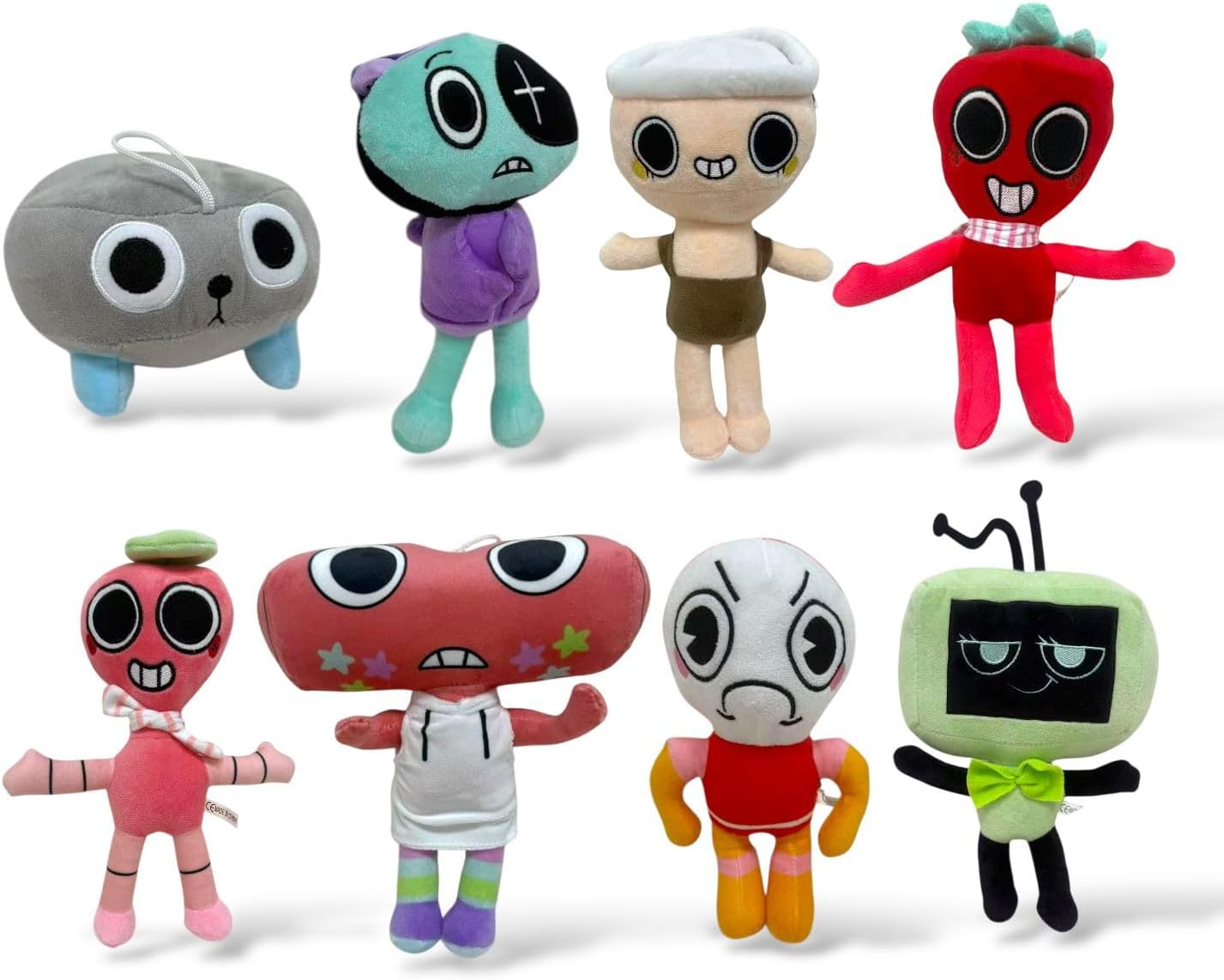 Lalaville Set of 8 Plush Toys – Soft, Colorful & Whimsical Stuffed Plushies for Kids, Collectors & Holiday Decor