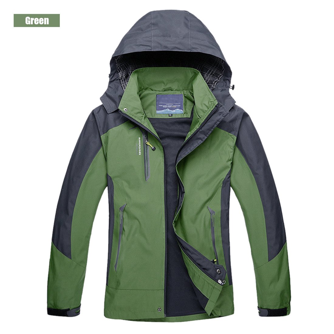 Giacca da Uomo Impermeabile Esterna Giacca da Pioggia Leggera Softshell Arrampicata Abbigliamento da Trekking Giacca a Vento Multitasche da Montagna