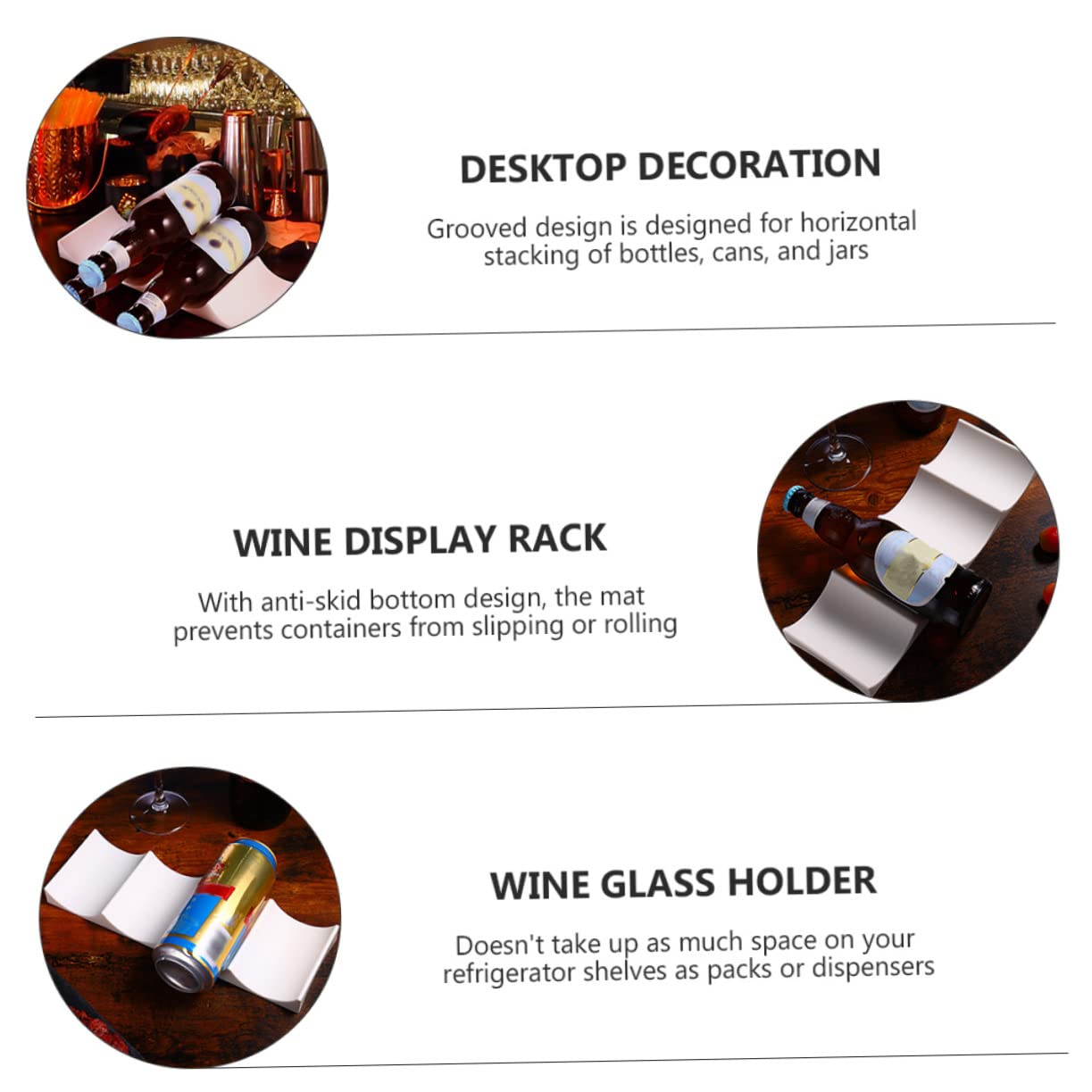 Set di scaffali per bottiglie di vino, decorazione da tavolo e da parete, decorazione per matrimoni e casa, grande capacità, amanti del vino, decorazione da scrivania e tavolo, PP