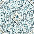 FloorPops FP2477 Fontaine Peel & Stick Tiles Floor Decal, Blue