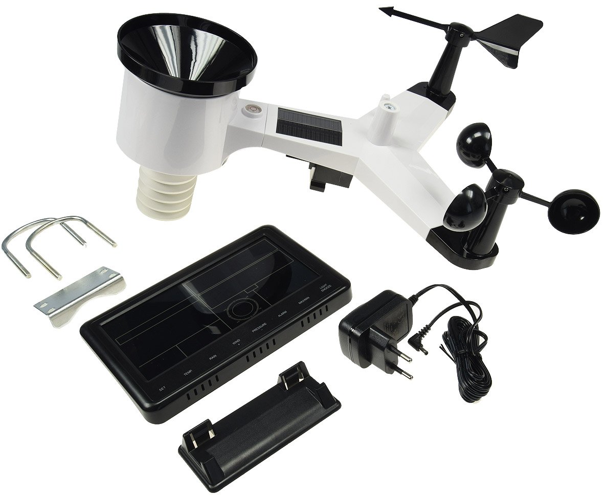 ChiliTec WLAN Wetterstation 12in1 - Temperaturanzeige Innen & Außen mit Display, Smart App, Wetterradar Funk mit Außensensor, Regenmesser