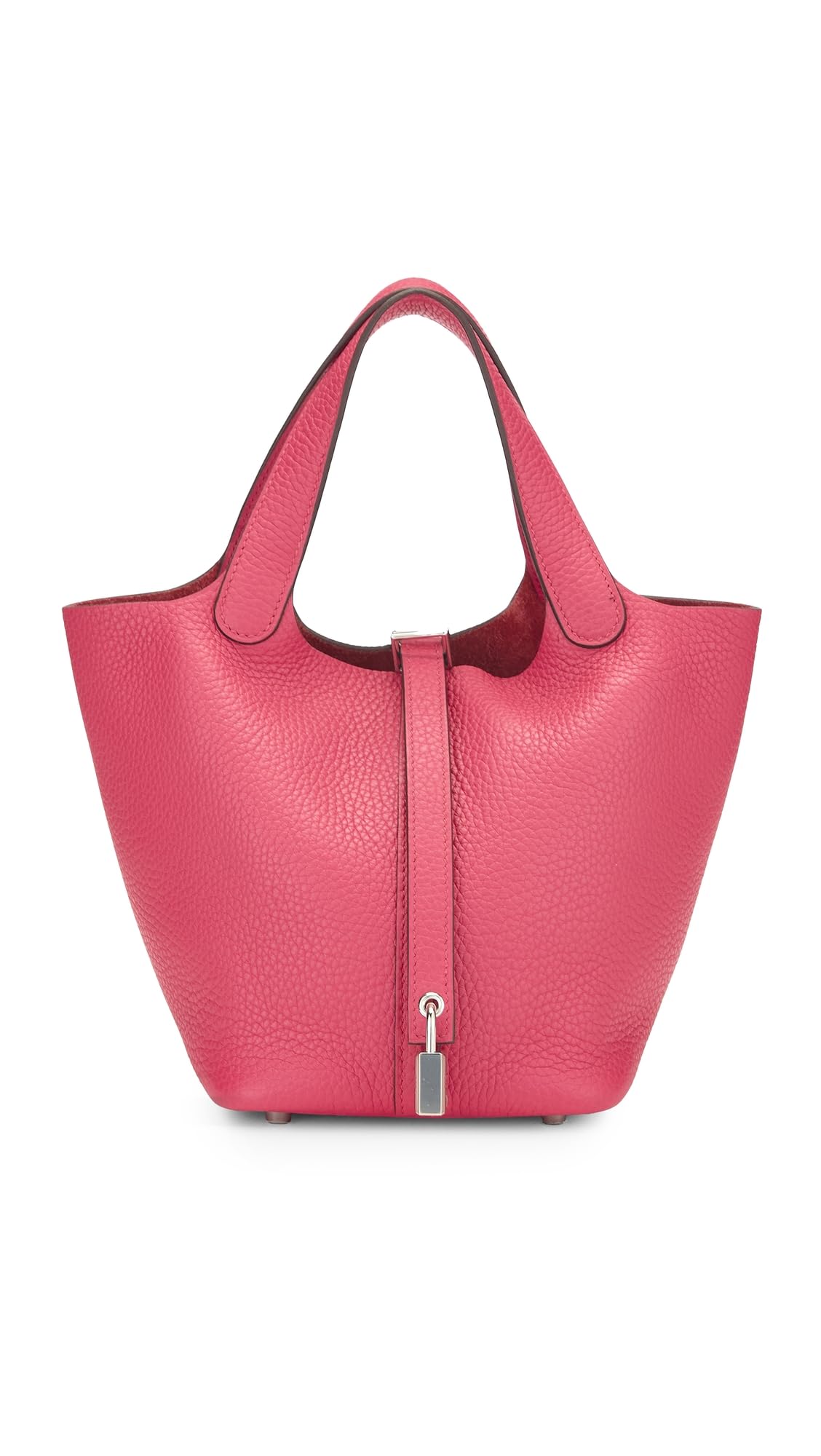 WHAT GOES AROUND COMES AROUND Women's Pre-Loved Hermes Pink Clemence Picotin Lock Eclat Bucket Tote
