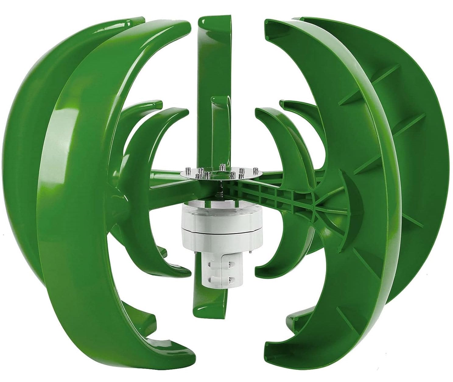 Kit Generatore Eolico per Turbina Eolica Ad ASSE Verticale, Modello di Generatore a Magnete Permanente Trifase, Modello di Mulino a Vent Alimentato a Energia Solare Fai da Te da 12V 24V,Green-12V