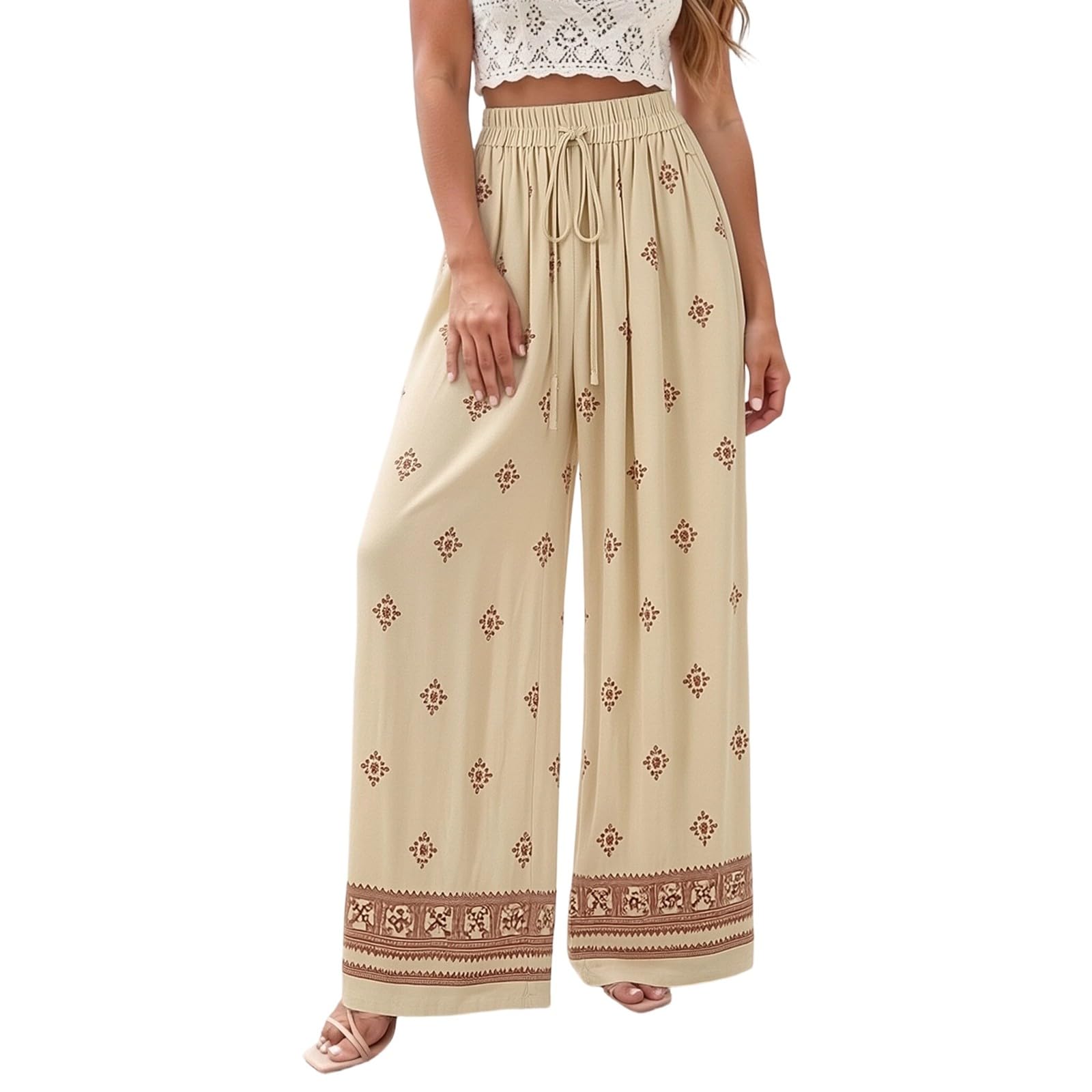 Pantalon bohème imprimé floral pour exprimer votre liberté et votre douceur de vivre - 5