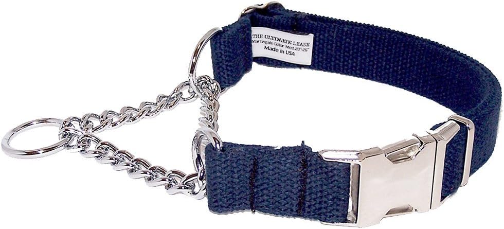 The Ultimate Leash Cotton Series Martingale Dog Collar | Adjustable, Premium, Heavy Duty, Durable, Strong Training Collar | Made in The USA