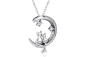 Cat Necklace, S925 Sterling Silver, Cubic Zirconia
