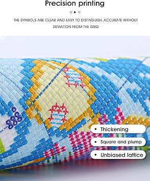 CROSSDECOR Cross Stitch Kit 11 CT Patterns Dimensions Counted Cross Stitch Kits for Adults Easy Cross Stitching Embroidery Needlework Kit for Decor