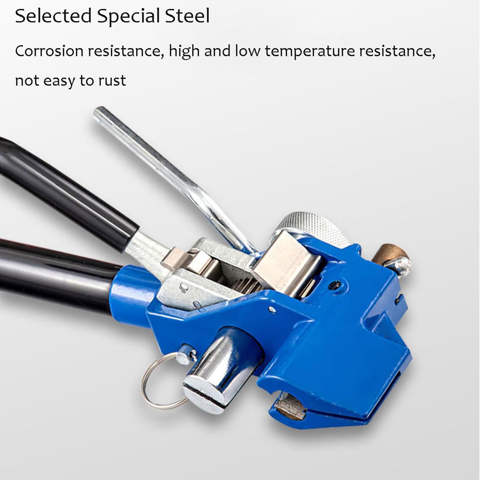 Herramienta de sujeción de cables con quitacables, pistola de amarre resistente para flejar, sujetar y cortar