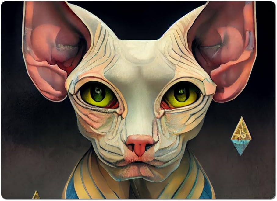 Sphynx Print Car Magnet 2 PCS - Animal Art Car Magnet - Funny Sticker