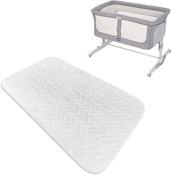 Next2Me Mattress for Crib Foam Mattress Compatible Bedside Travel Cot Next to Me with Quilted Cover (90 x 40 x 5 cm)