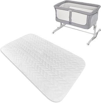 Next2Me Mattress for Crib Foam Mattress Compatible Bedside Travel Cot Next to Me with Quilted Cover 83 x 50 x 5 cm