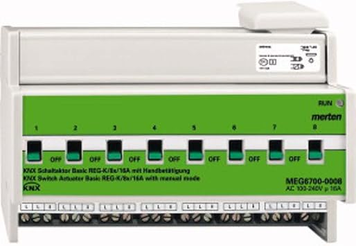 Merten Knx Switch Actuator Basic Unit 8x 16 A With Handle In Light Grey Meg6700 0008 Amazon Co Uk Diy Tools