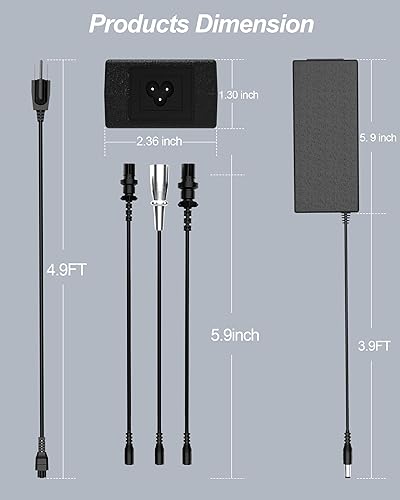 Miniatura 4 de WUKUR Cargador eléctrico de bicicleta de 54.6V 2A para baterías de litio de 48 V compatible con Lectric XP 3.0/2.0, Jetson Haze, Heybike Mars/Mars