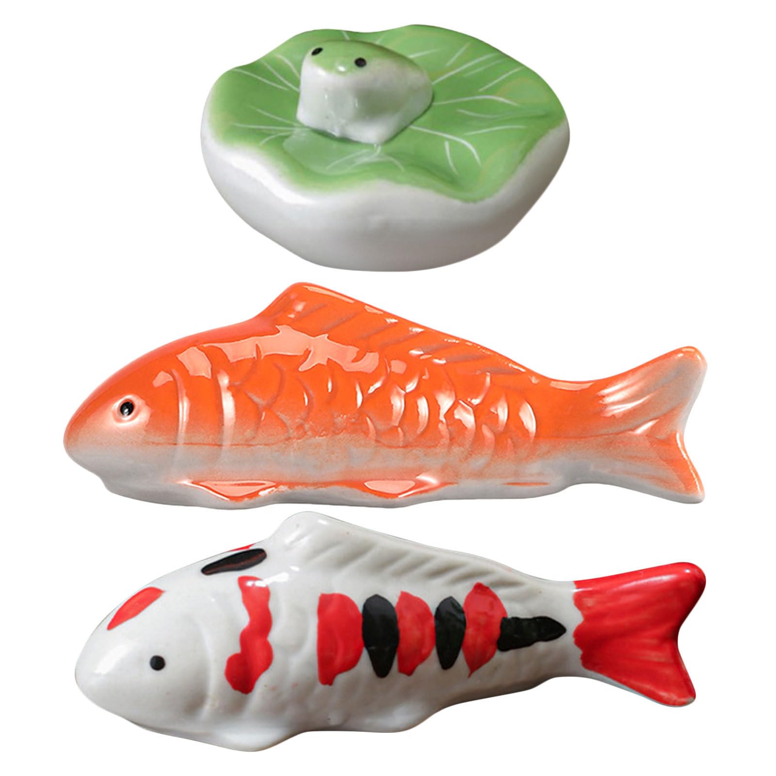 Toyvian 3pcs Creative Floating Koi Fish Aquarium Ornament Decorative Sculpture for Garden and Fish Tank Accessories