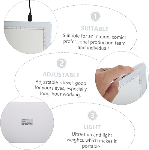 Miniatura 4 de VILLCASE 1 unid mesa de copia magnética de dibujo almohadilla de luz de dibujo tabla de dibujo animación almohadilla de copia A4 Led almohadilla de