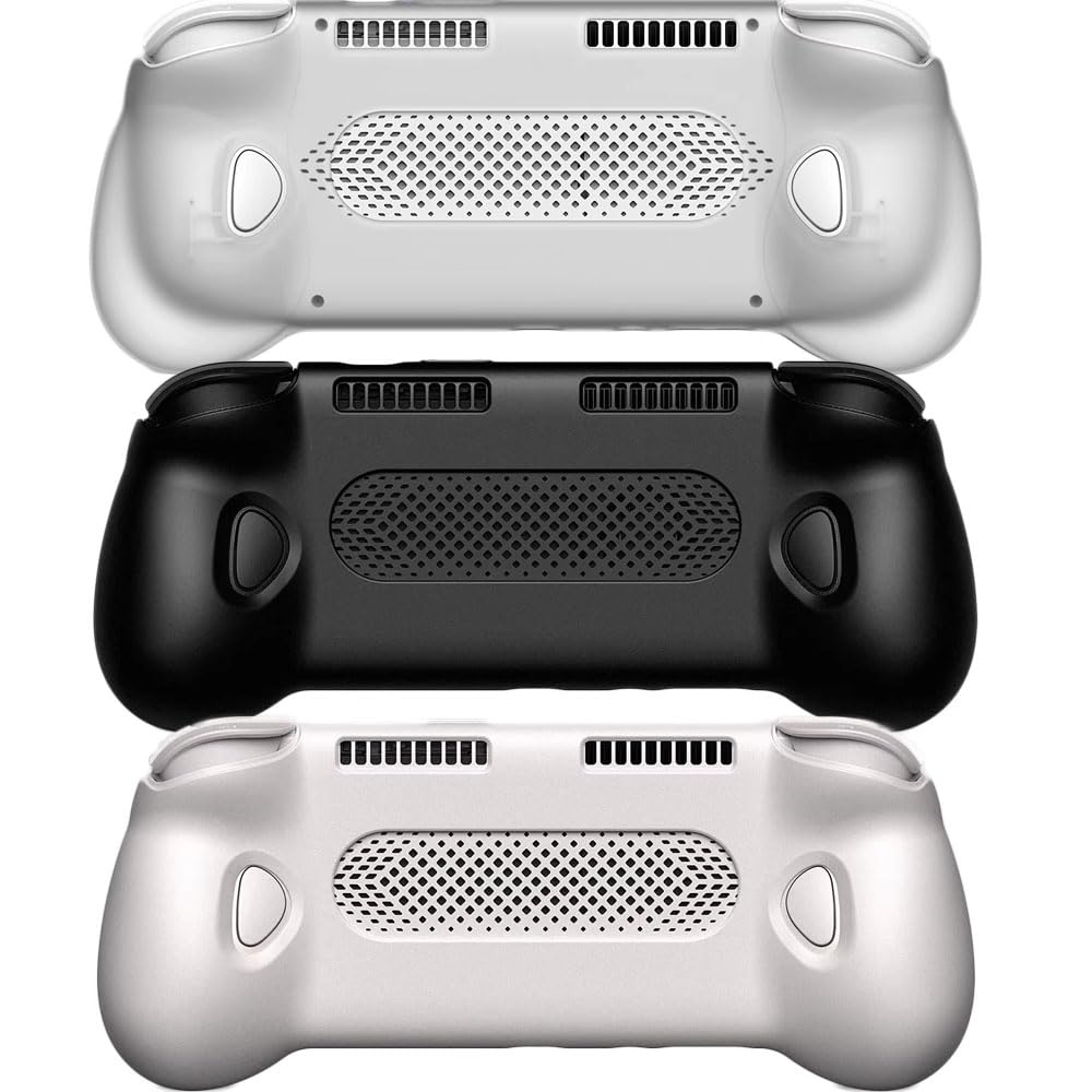 Funda con Agarre para la Consola de Videojuegos para Ayn Odin 3, Funda con Agarre y Control Portátil para la Consola de Videojuegos Portátil para Ayn Odin 3 Soporte (Black+White)