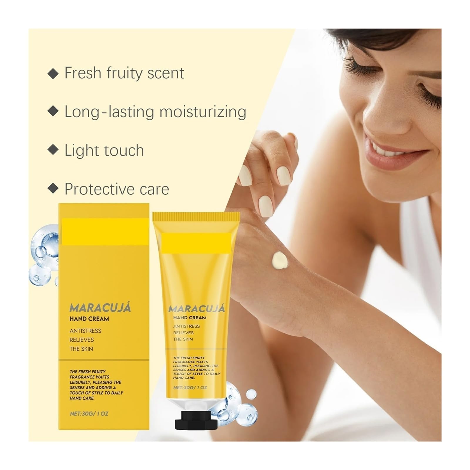 Crema Mani Leggera Alla Frutta 30g | Idratare e alleviare ruvidità e secchezza(2pcs)