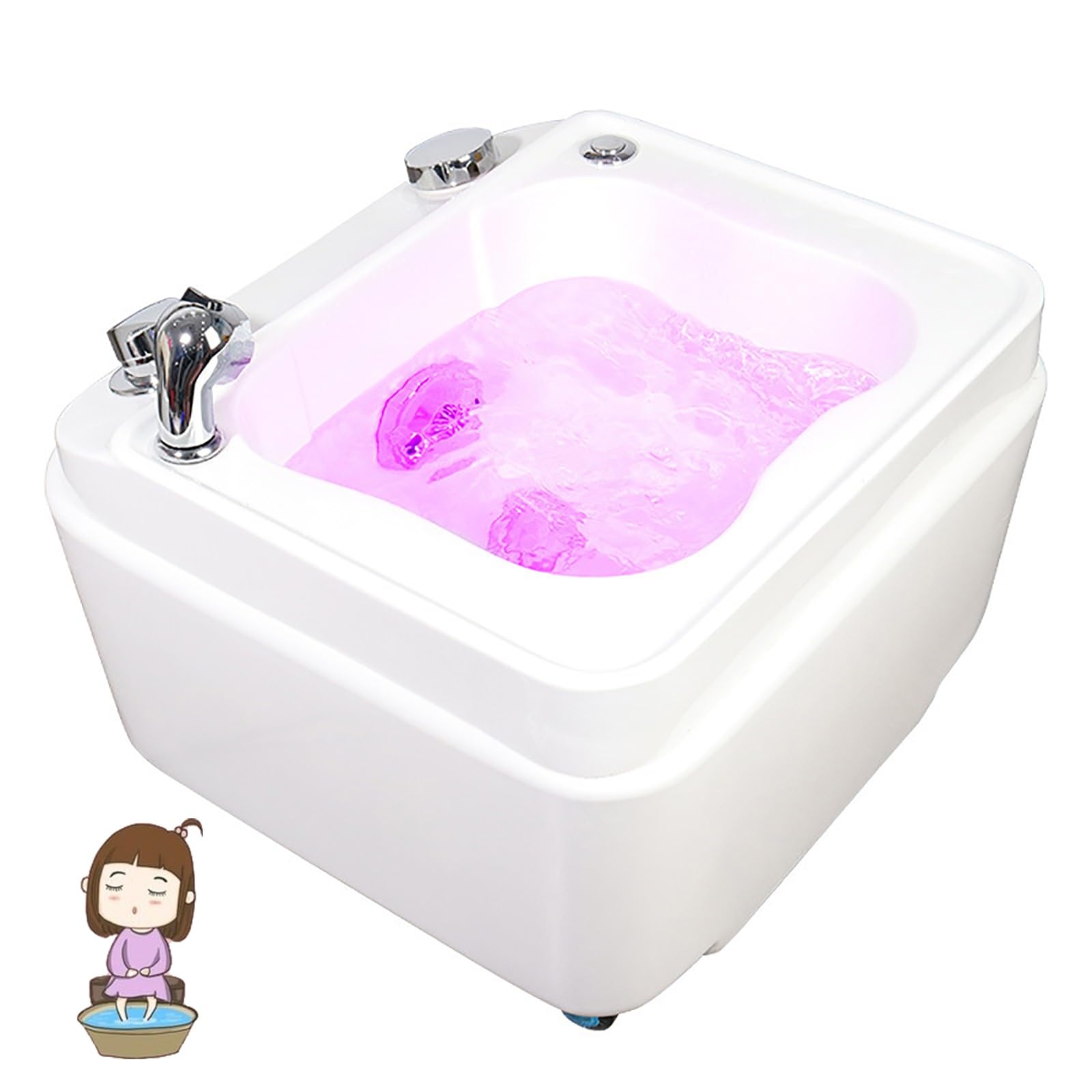 Massage Pieds Spa Bulles Bain De Pieds Kit De Pédicure Pédiluve Acrylique ÉPais Et Robuste Bassine Pied Parfait Pour Tremper Les Pieds Aider À Dormir Spa Pour Les Pieds (Size : Bath)