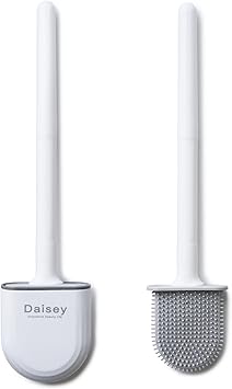 Amazon Daisey トイレブラシ シリコン 傷つかない トイレ掃除 トイレの汚れ 衛生的 壁掛け おしゃれ ホワイト トイレブラシ ホーム キッチン オンライン通販