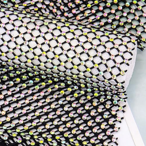 Tissu maille strass extensible pour coudre sans irritation résille - 5