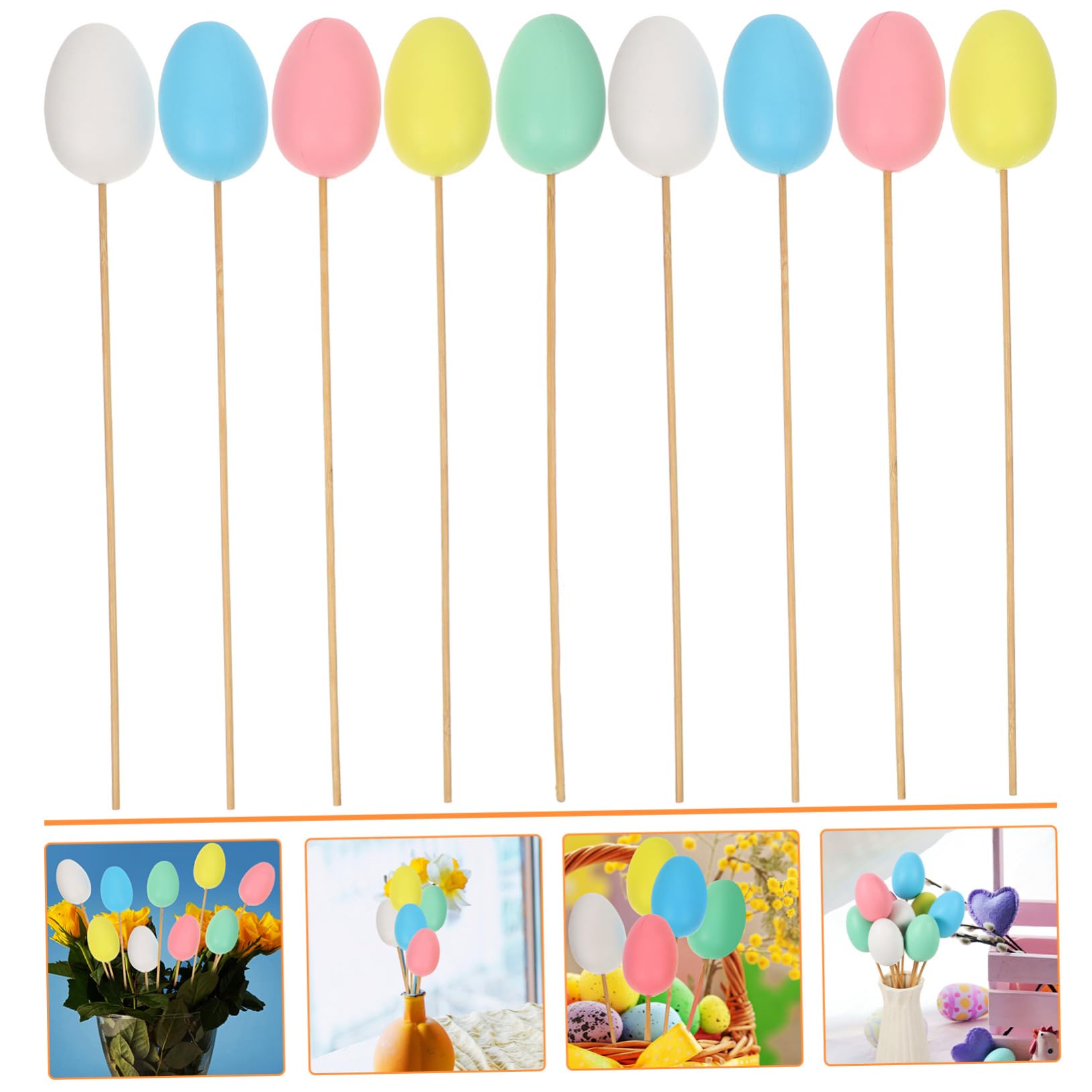 9 plettri per uova di Pasqua colorati per la composizione floreale delle uova di ramoscello artificiali ramo di albero di Pasqua per bambini fai da te forniture artigianali