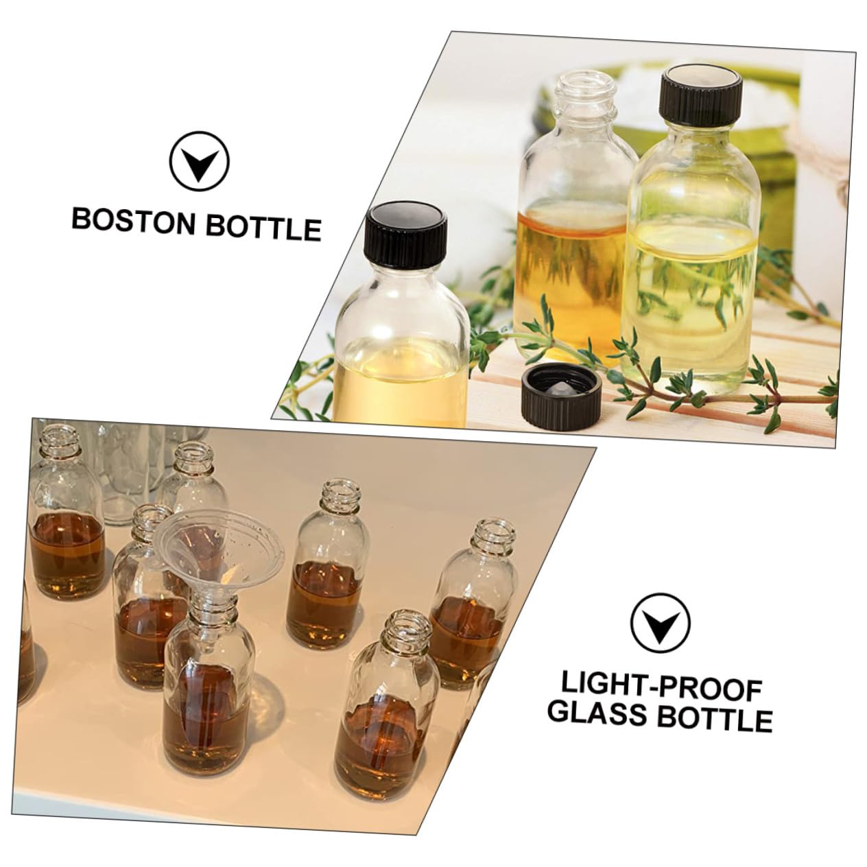 SHINEOFI Reagenzflaschen 120ml aus Glas für Schule und Labor