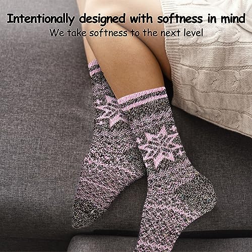 Image of World's Softest Cozy Collection Crew Socks - Smooth Multi Colors Cozy Socks - Knit Top Holiday Spirit Fashion Socks