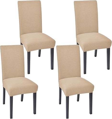 Miniatura 1 de Aertiavty Juego de 4 fundas para sillas de comedor, fundas para sillas de cocina, fundas para sillas de comedor, fundas para sillas Parsons, color