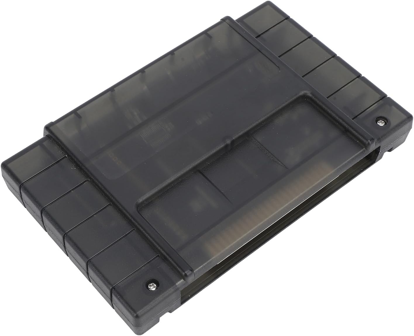 3000 in 1 V1.0 Game Cartridge with 8GB Memory Card for SNES Console, Supports FAT16 FAT32, Auto Save Function, Region Free Games Compatible with USA SNES Systems (Transparent Black)