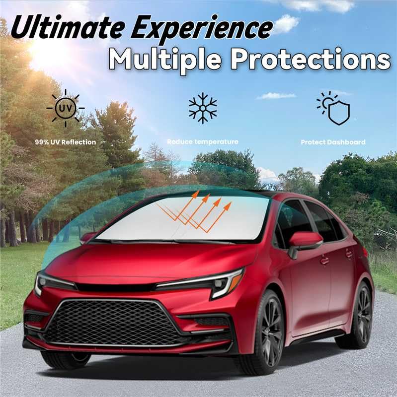 Image of Windshield Sun Shade for Toyota Corolla 2020-2026 Sunshades | Car Front Window Sun Visor & Heat Shield | 240T Sunshade Protection Blocks UV Rays Keep Your Car Cooler