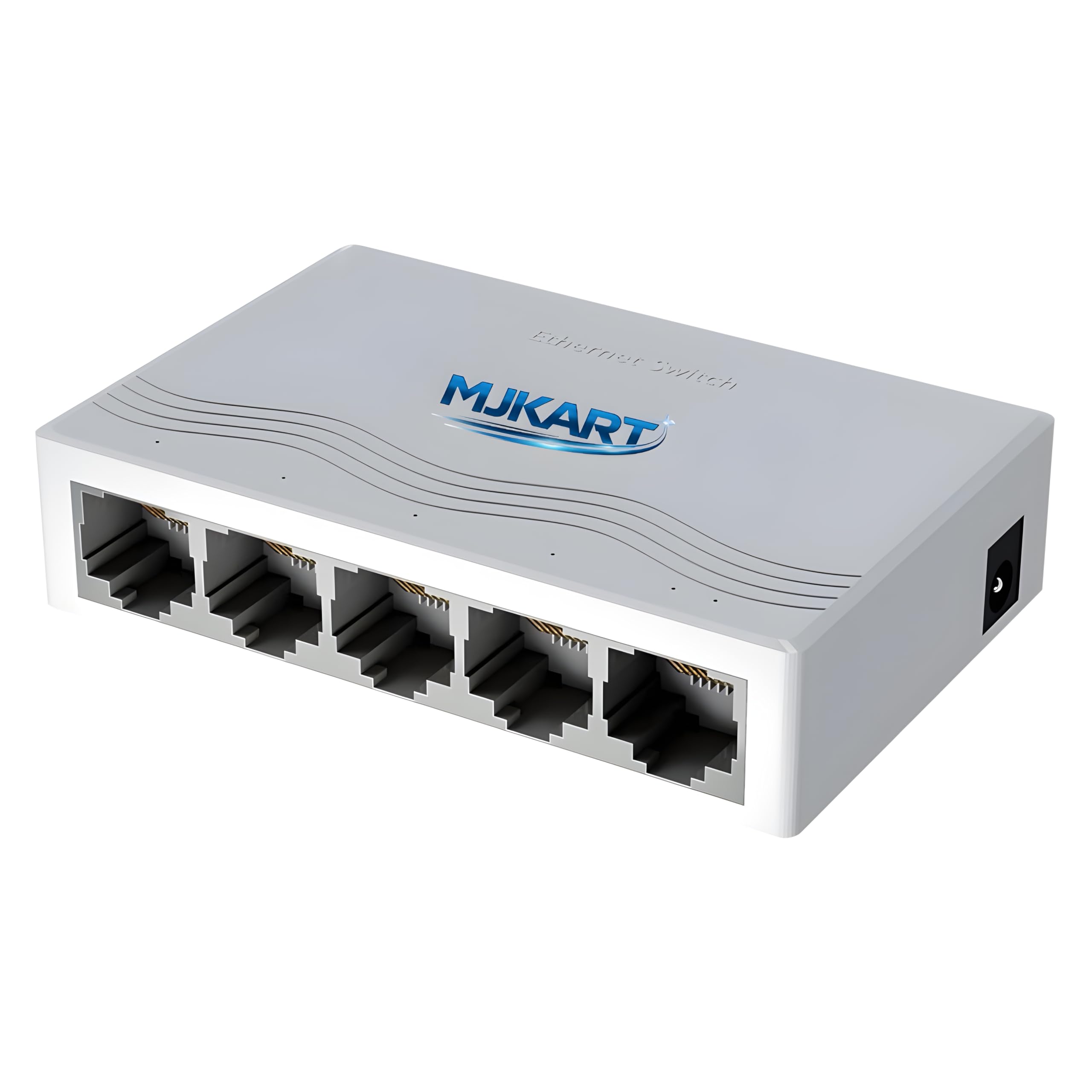 5 port fast ethernet switch 10/100 mbps lan network hub | plug & play unmanaged, fanless silent design | rj45 lan expander for pc, laptop, smart tv, cctv, router & gaming