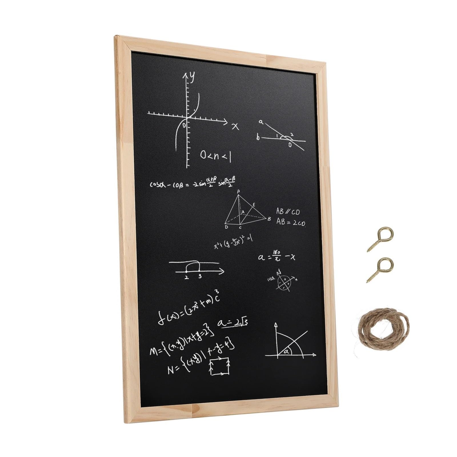 Holzkreidetafeln zum Aufhängen, einseitig, glatte Wandhalterung, für Büro, Klassenzimmer, Dekoration, Vintage, gerahmte Kreidetafel für Hochzeit, Geburtstag, Party, 2 Stück