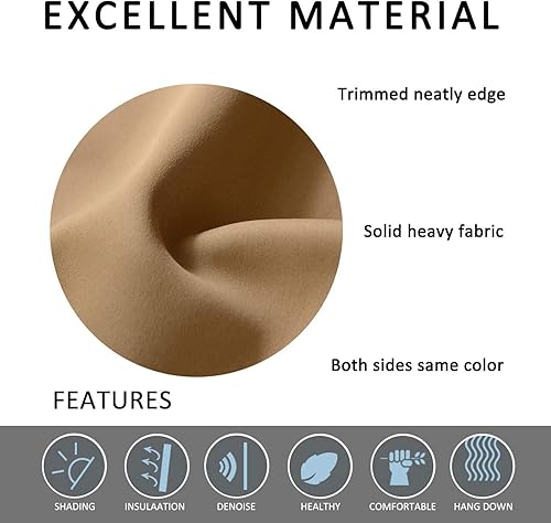 Miniatura 8 de TWOPAGES Cortinas extralargas con bloqueo de luz y ahorro de energía cortinas pesadas francesas para ventana de la familia cortinas largas con