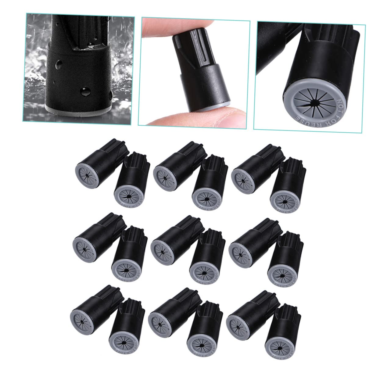 Gatuida 150 Piezas Tapa de engaste impermeable terminal de cable conector impermeable conector de cable conectores de cable a prueba de agua cable eléctrico conector eléctrico